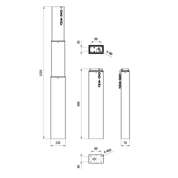 800N Linear Lifting Column Actuator 675mm Stroke For Ergonomic Furniture